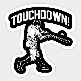 Touchdown Baseball Sticker